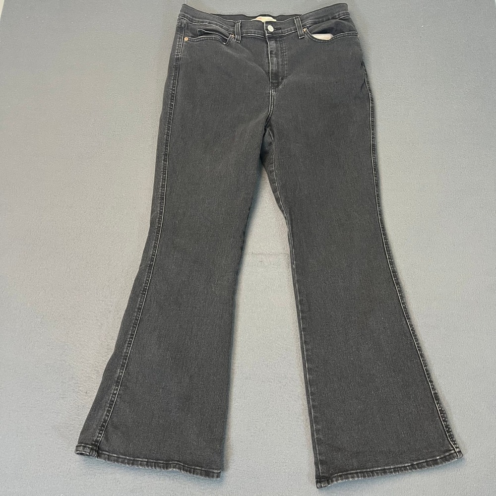 Signature by Levi Strauss Heritage High Rise Flare Jeans Black Size 12 W31 A6175